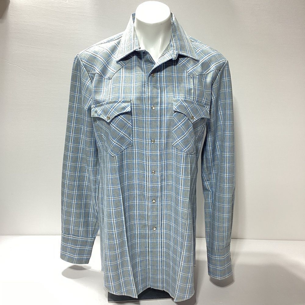 Vintage Fenton Pearl Snap Western Plaid Button Front Shirt